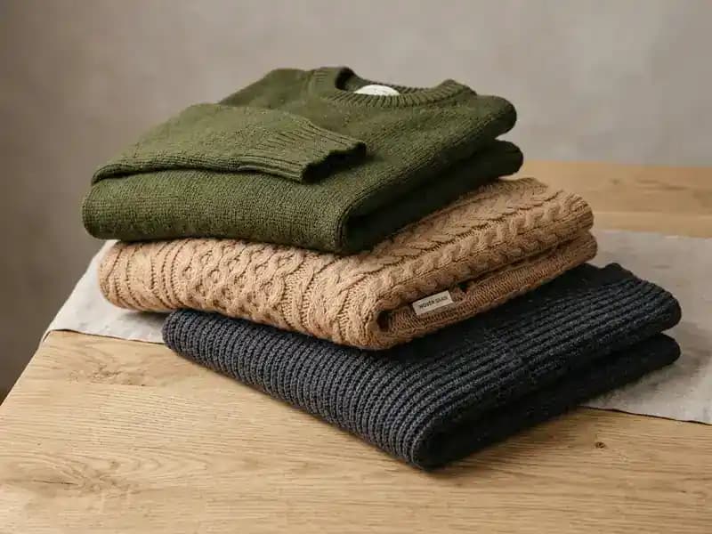 Folded knitted garment panels