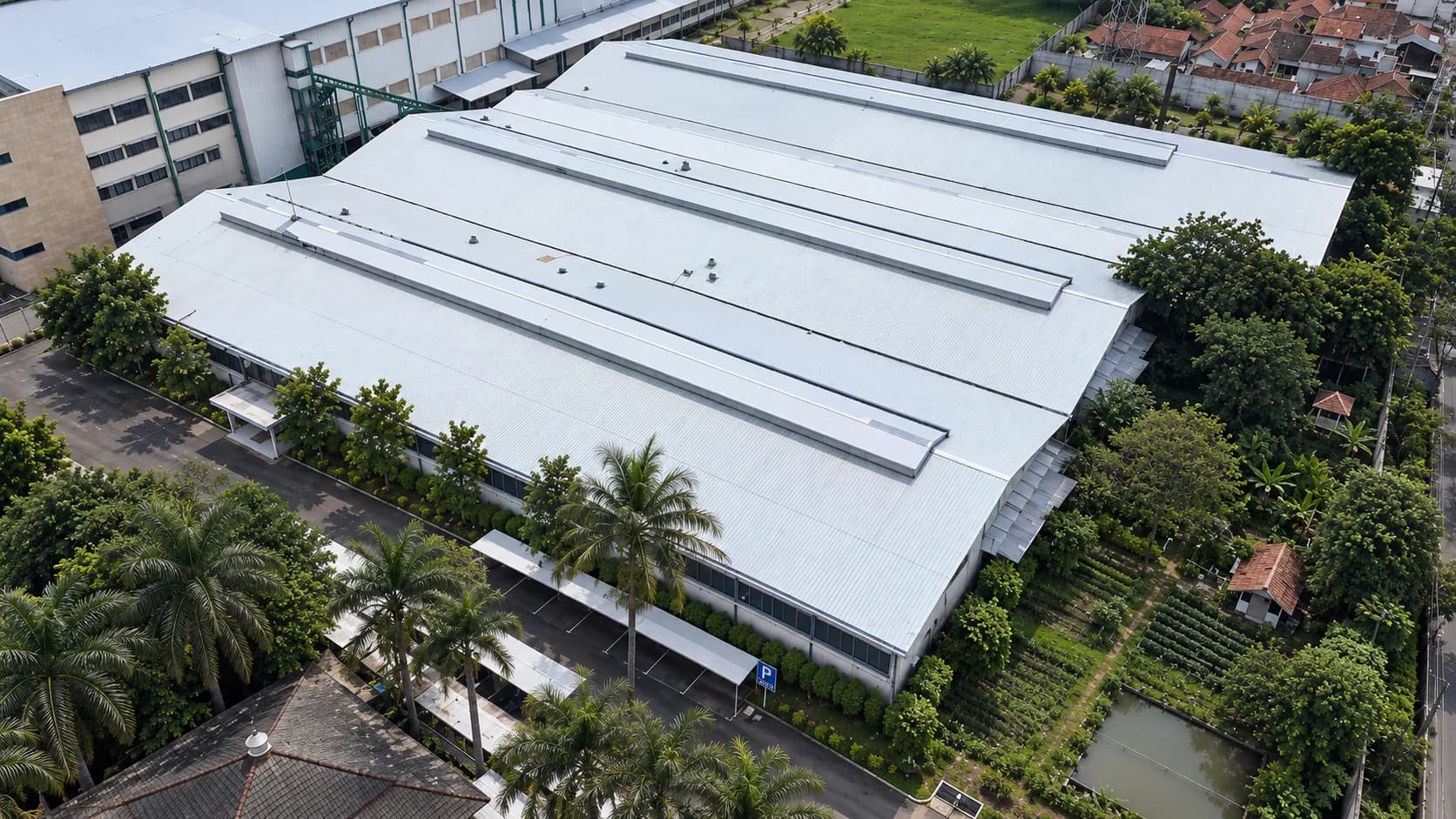 Exterior view of PT. Micro Garment factory in Majalaya, Bandung